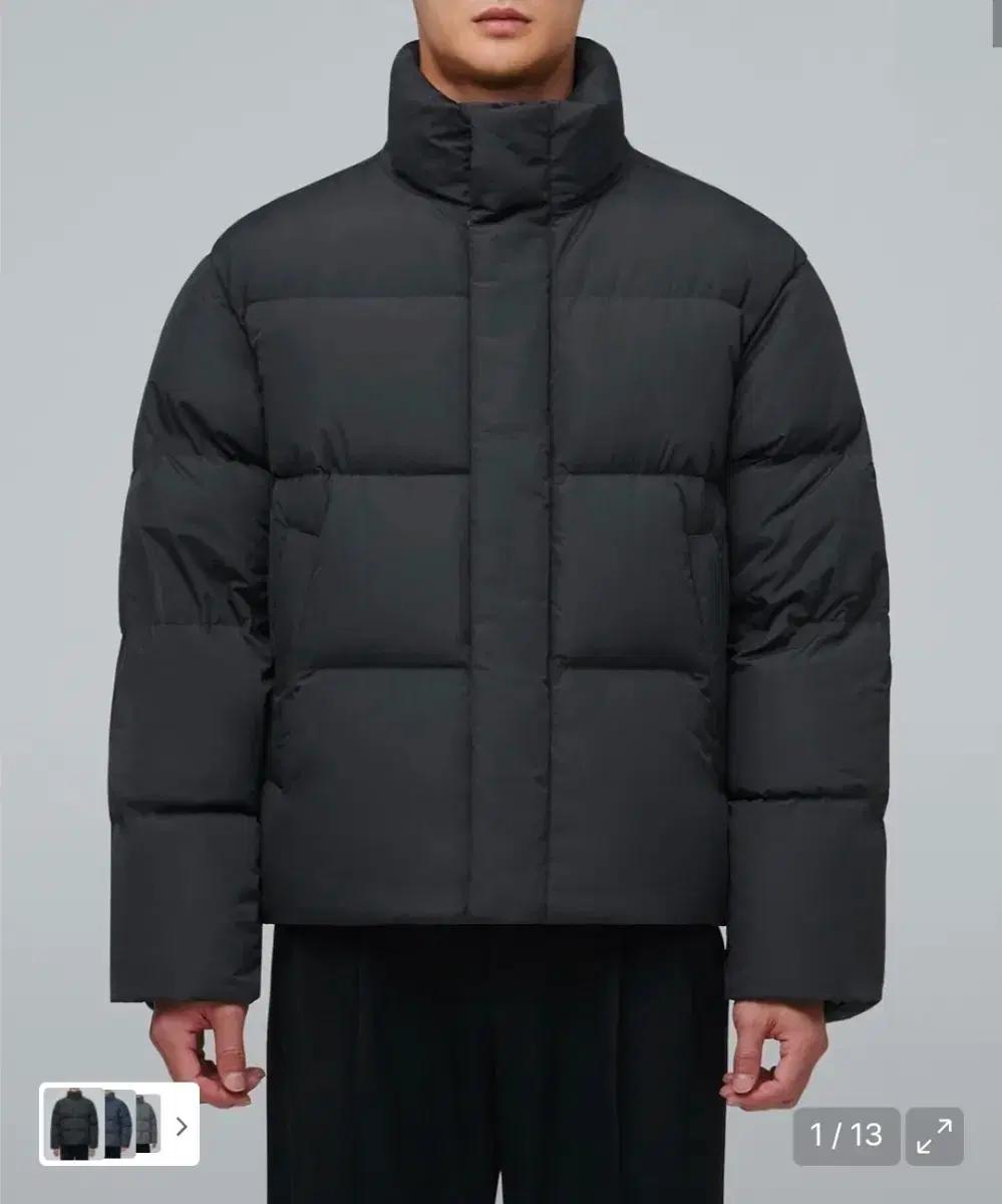 무탠다드 [프리미엄]구스 다운 푸퍼 숏 패딩 재킷 [다크 그레이]XL