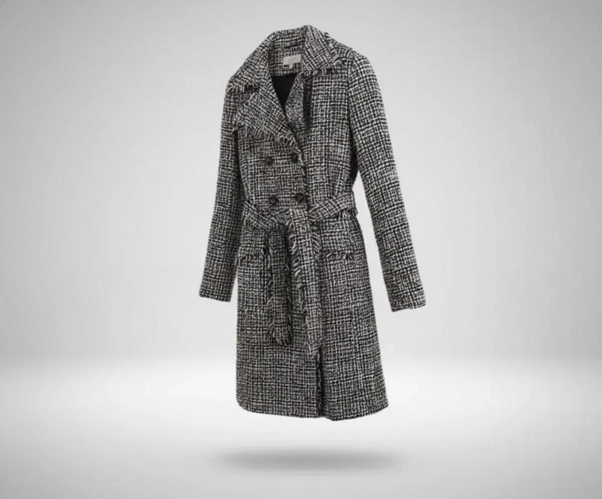 여성UK8/ 막스앤스펜서 트위드 벨티드 코트 국내55 영국 브랜드