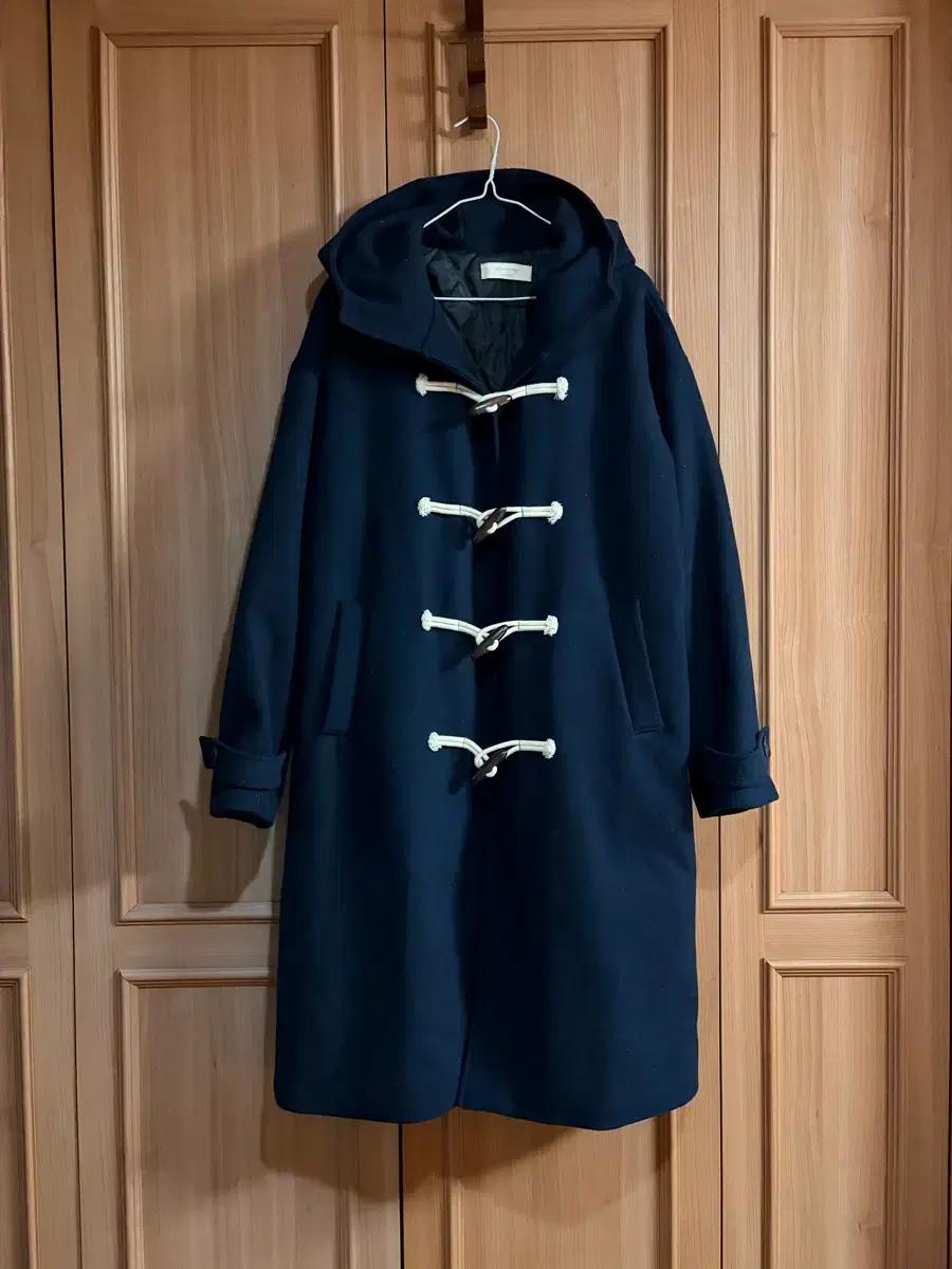 울혼방 네이비 후드 떡볶이코트