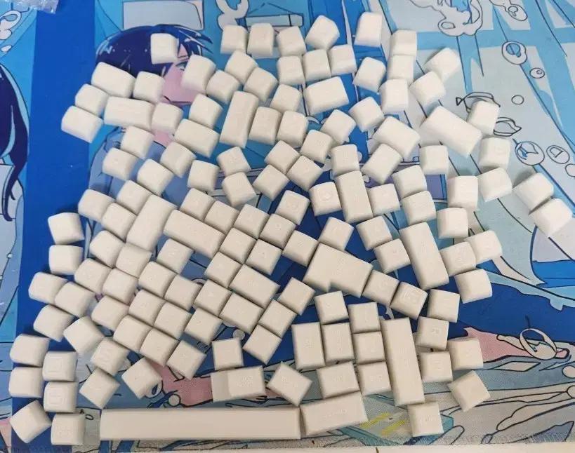 기계식 키보드 블투명 키캡 플배열