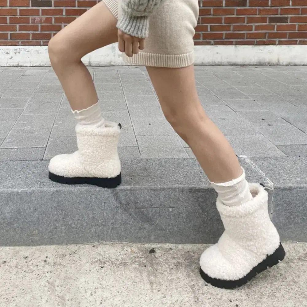 (새상품)뽀글이 퍼 부츠 겨울 털신 양털 어그 플랫폼 털 부츠 신발