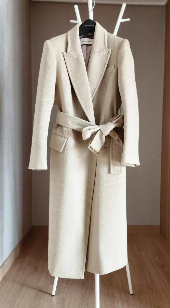 모조에스핀 롱코트 캐시미어100% 55