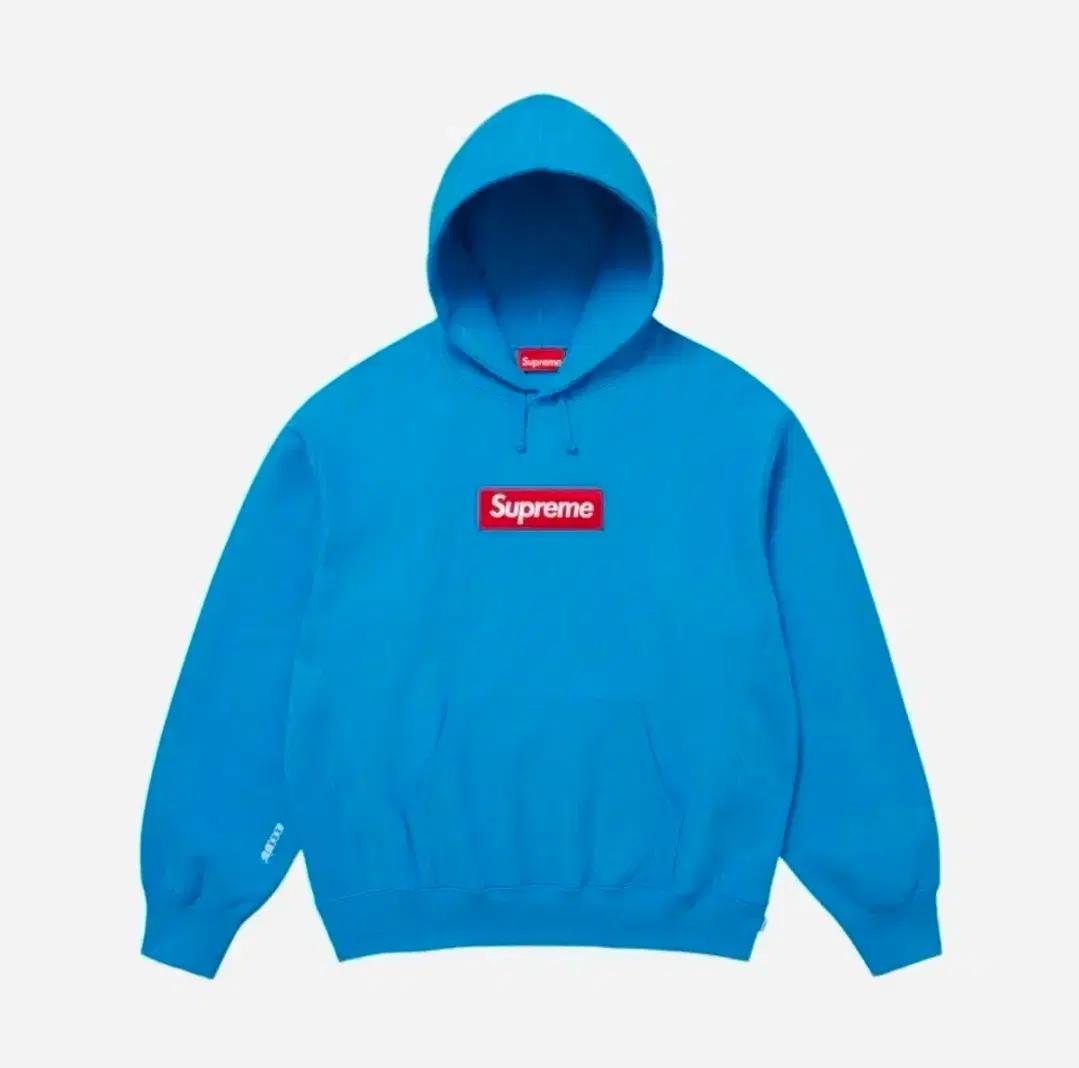 슈프림 박스 로고 후드 스웨트셔츠 시안 - 25FW