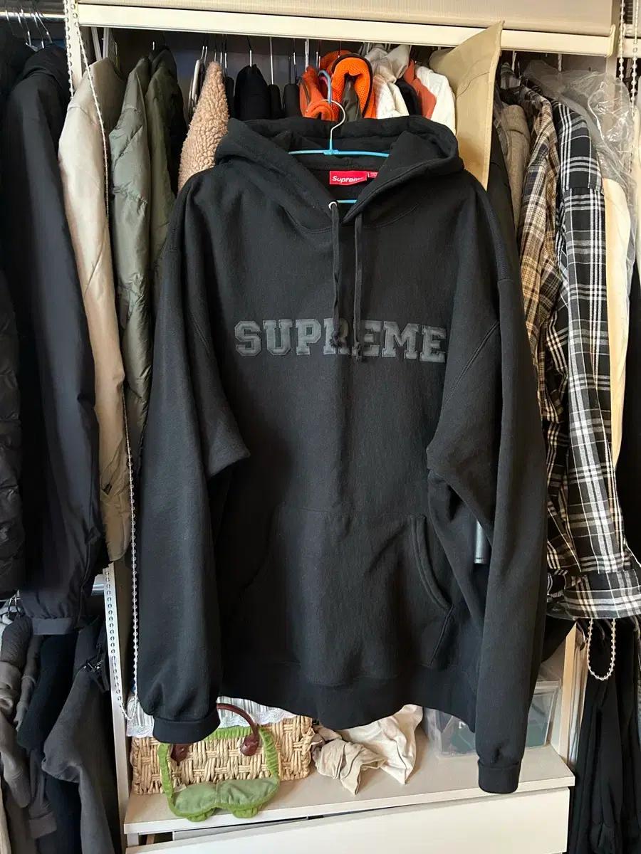 슈프림 컬리지에이트 후드 블랙 XXL