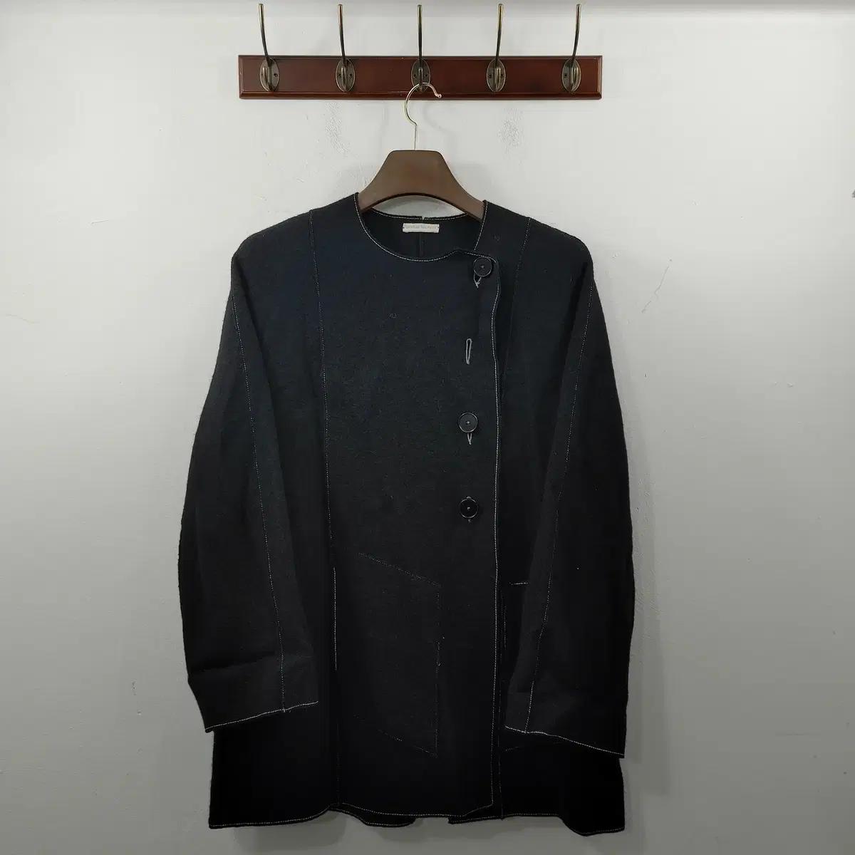 추천 M 여성 스티치 빈티지 미디기장 코트 간절기 자켓