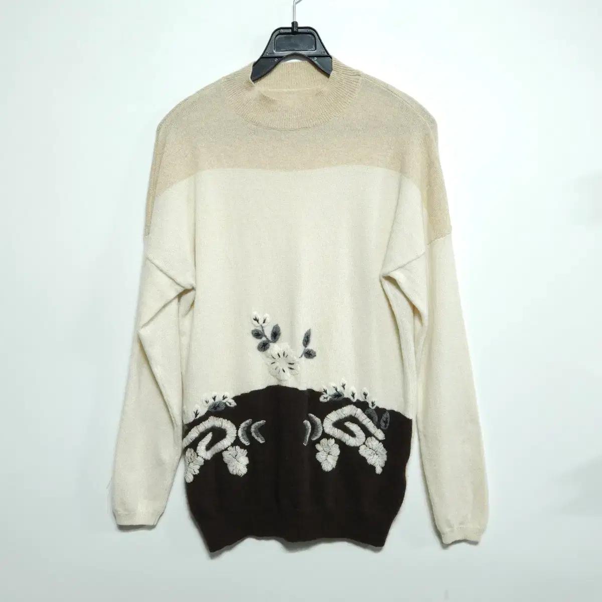 캐시미어100% 여자 빈티지 니트 울 니트 캐주얼 데일리 겨울 니트40