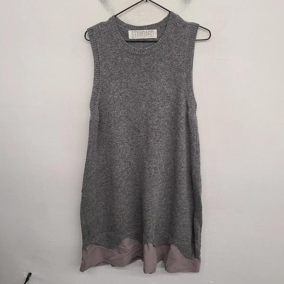 [여성55 size] 스탠다드 니트 민소매 원피스