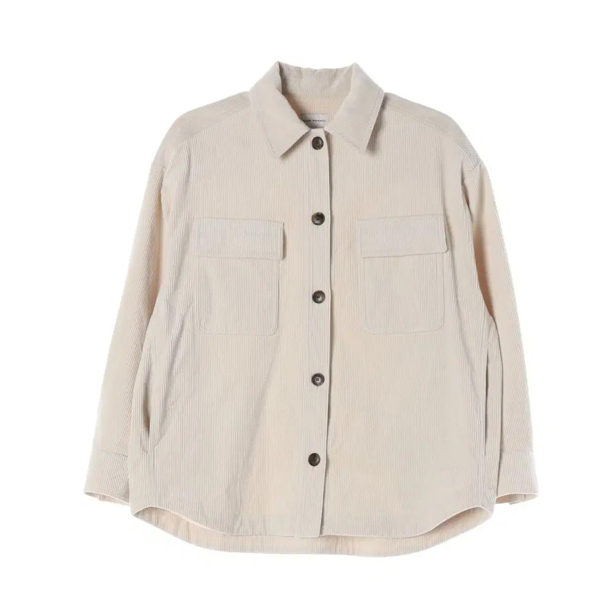 클럽모나코 23FW 코듀로이 셔츠 자켓 셔킷 재킷 크림 S
