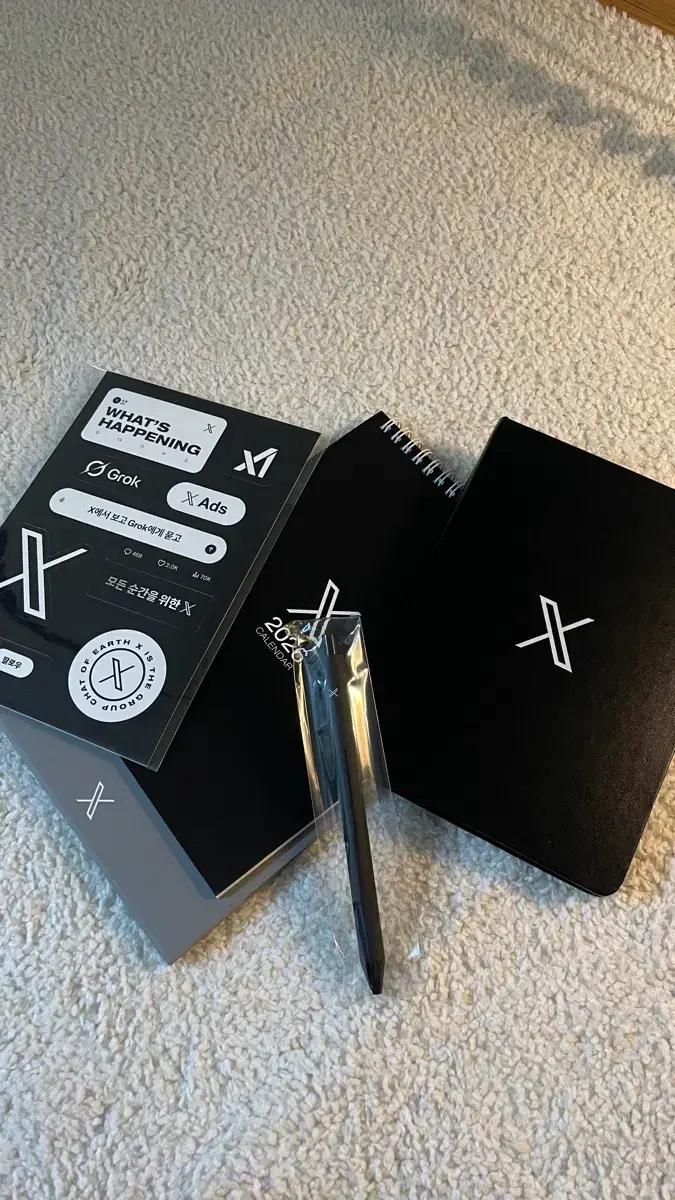 X 다이어리 캘린더 볼펜 스티커