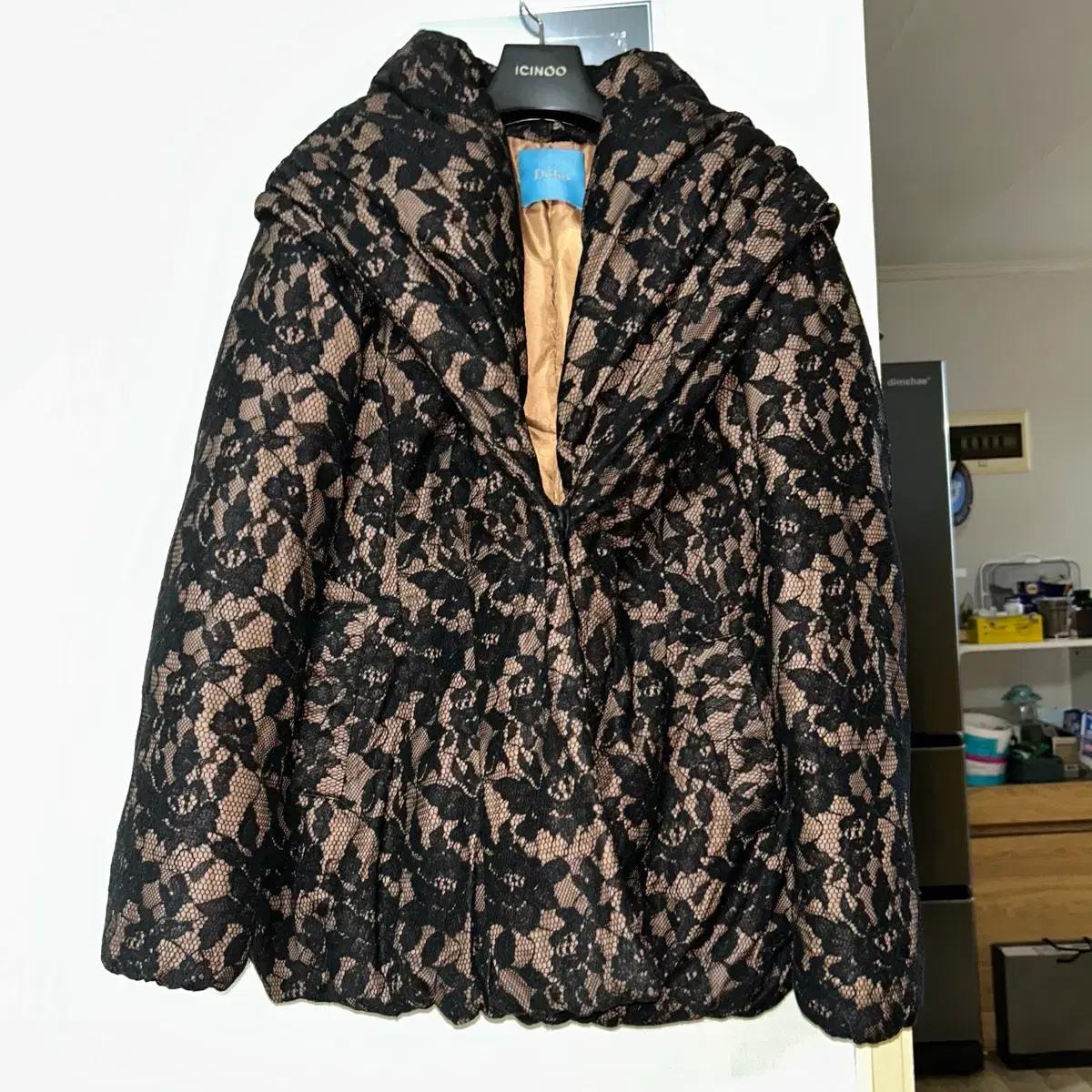 Doho 도호 레이스 코트 덕다운 100% 패딩 55