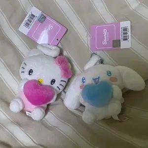 산리오 헬로키티 시나모롤 인형 키링 세트 새상품