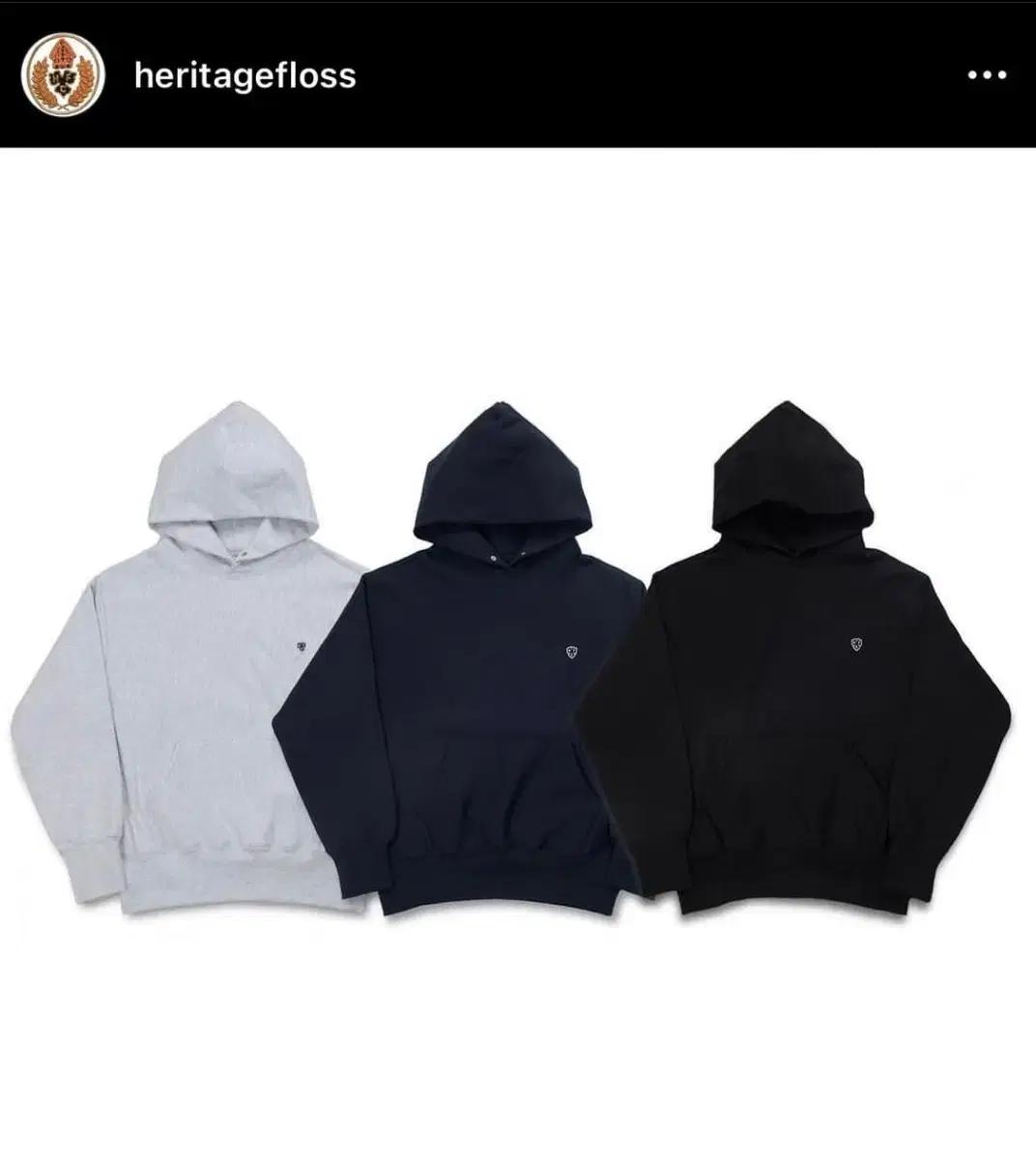 헤리티지플로스 클로버 후드티 네이비 s