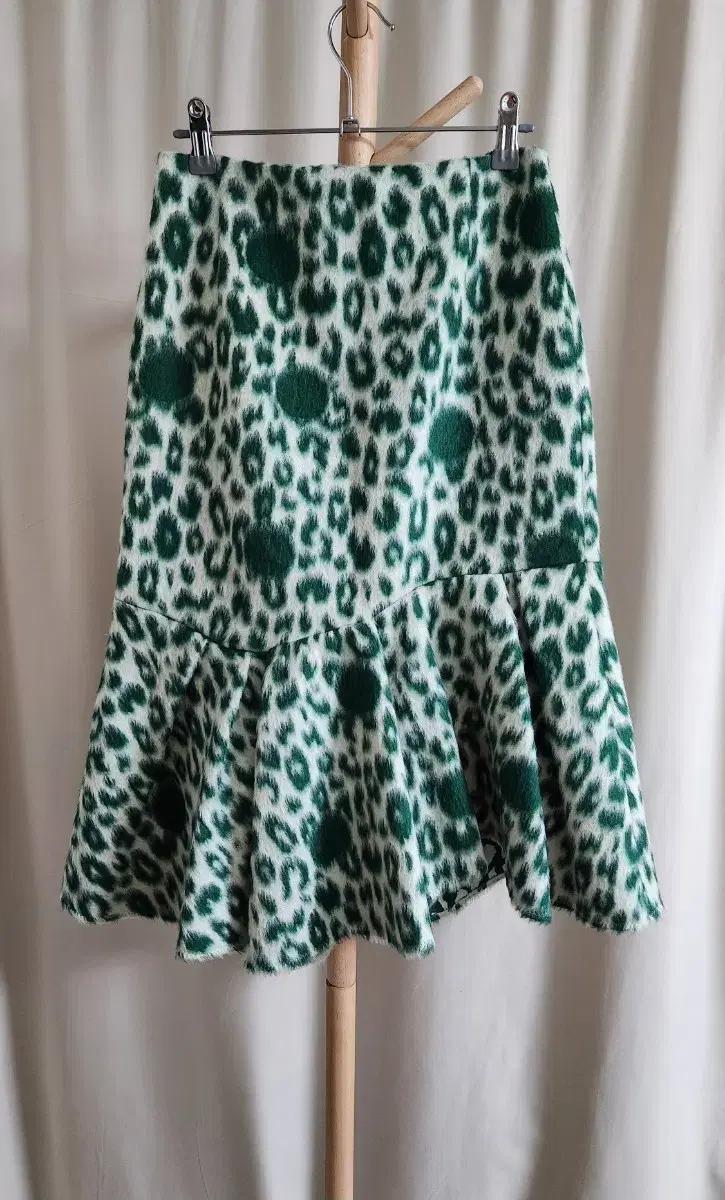 타임 울 레오파드 패턴 플레어 스커트 / 64 / TIME