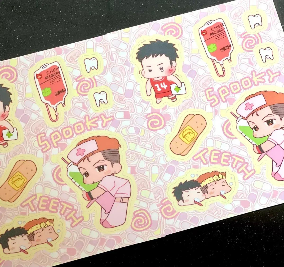 슬램덩크 슬덩 리꼬농놀님 대만 태섭 대태 스티커 굿즈