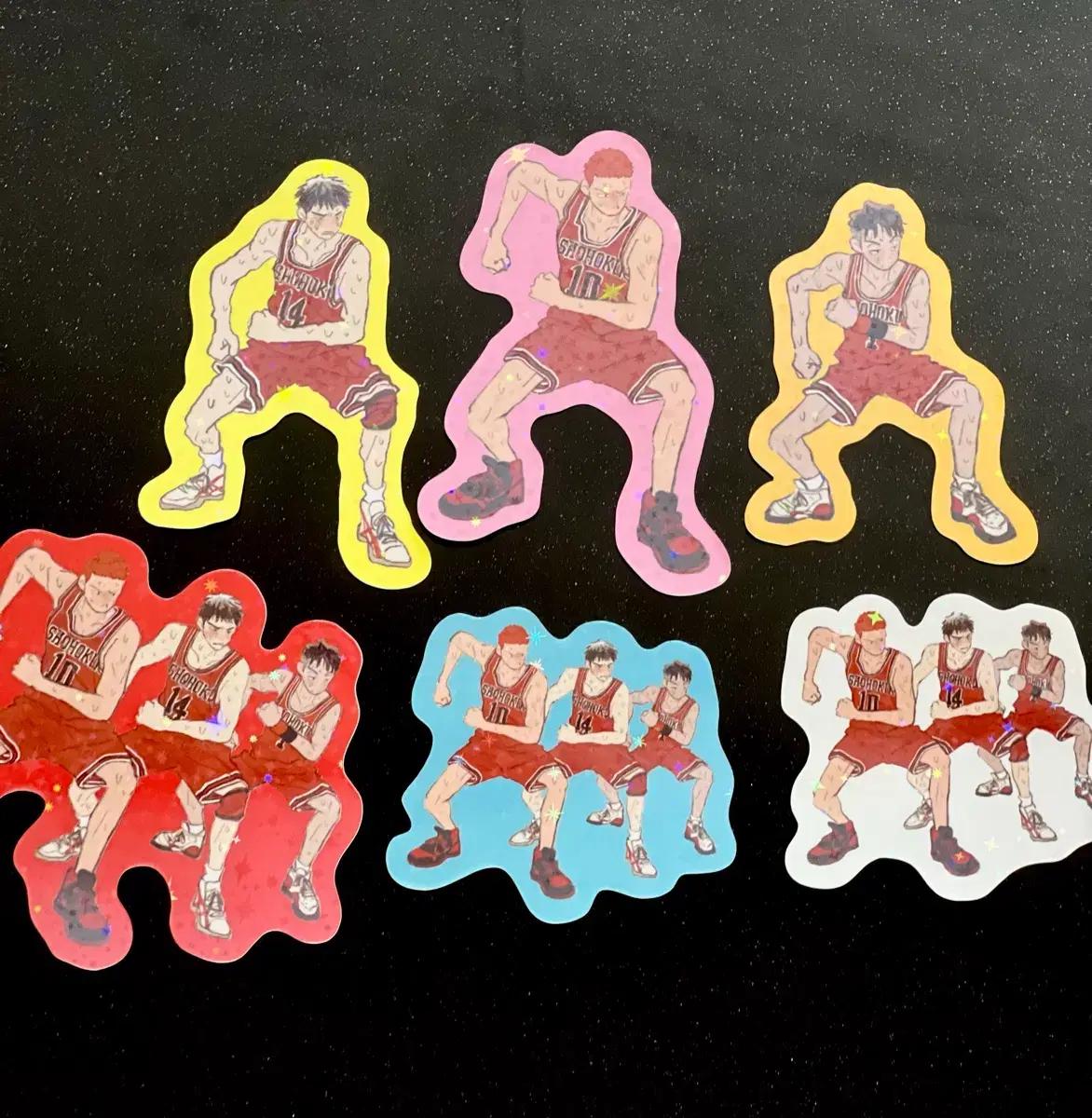 슬램덩크 슬덩 데이님 day님 북산 바보트리오 대만 태섭 백호 스티커
