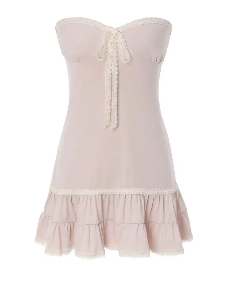 쓰리타임즈 크레페 튜브 탑 핑크 M