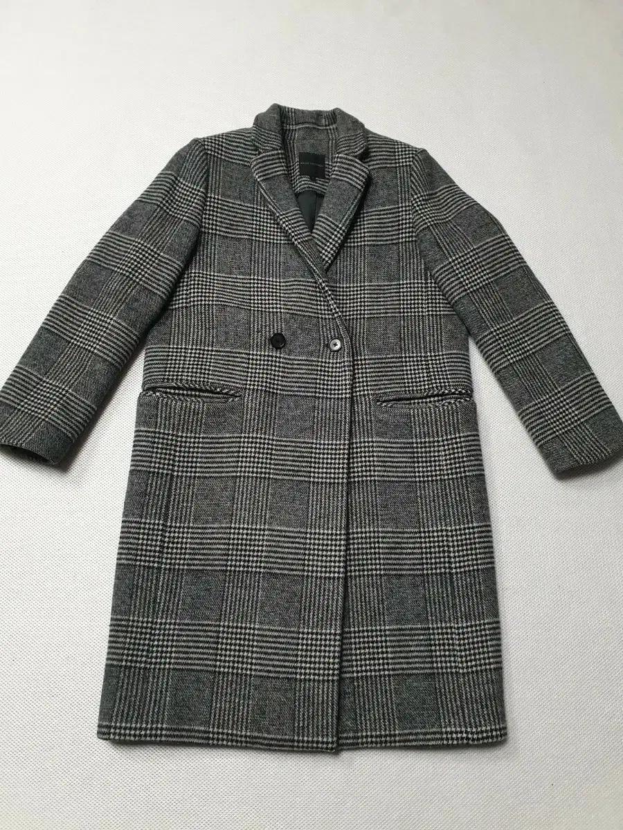 에잇세컨즈 체크 롱코트 55 여성85