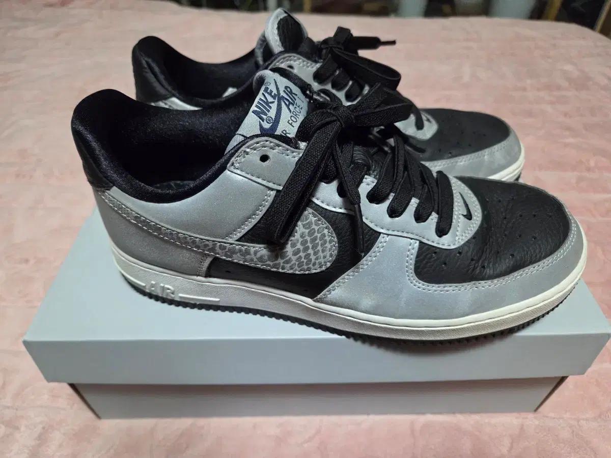 나이키 포스 로우 실버스네이크 뱀피 260