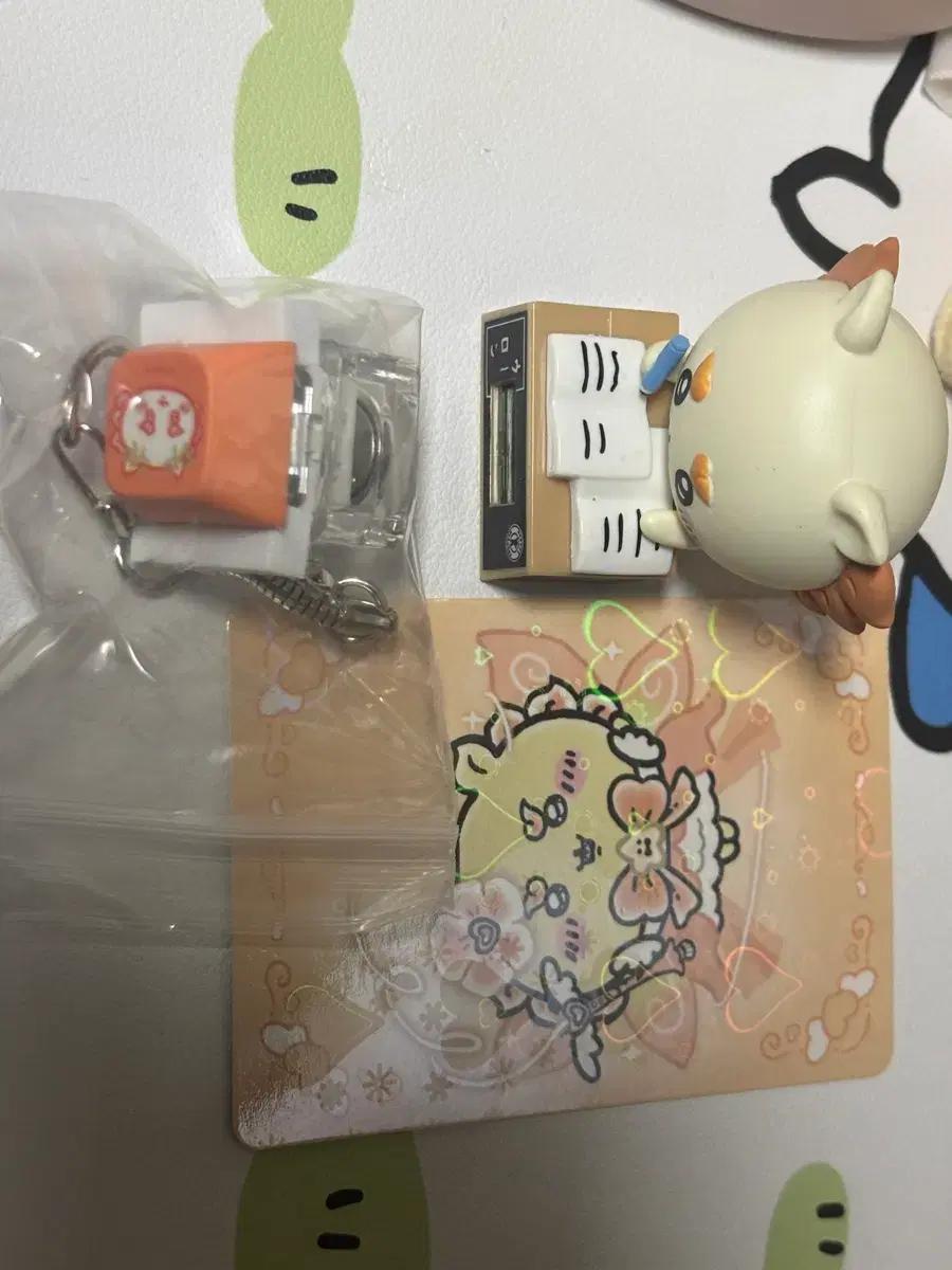 치이카와 키캡 키링 시사 시계 가챠 매지컬 포토 카드