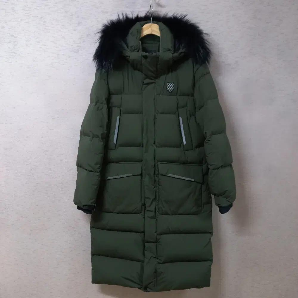 A12-8/K.SWISS 카키 빵빵가벼운 오리털 롱패딩 남성