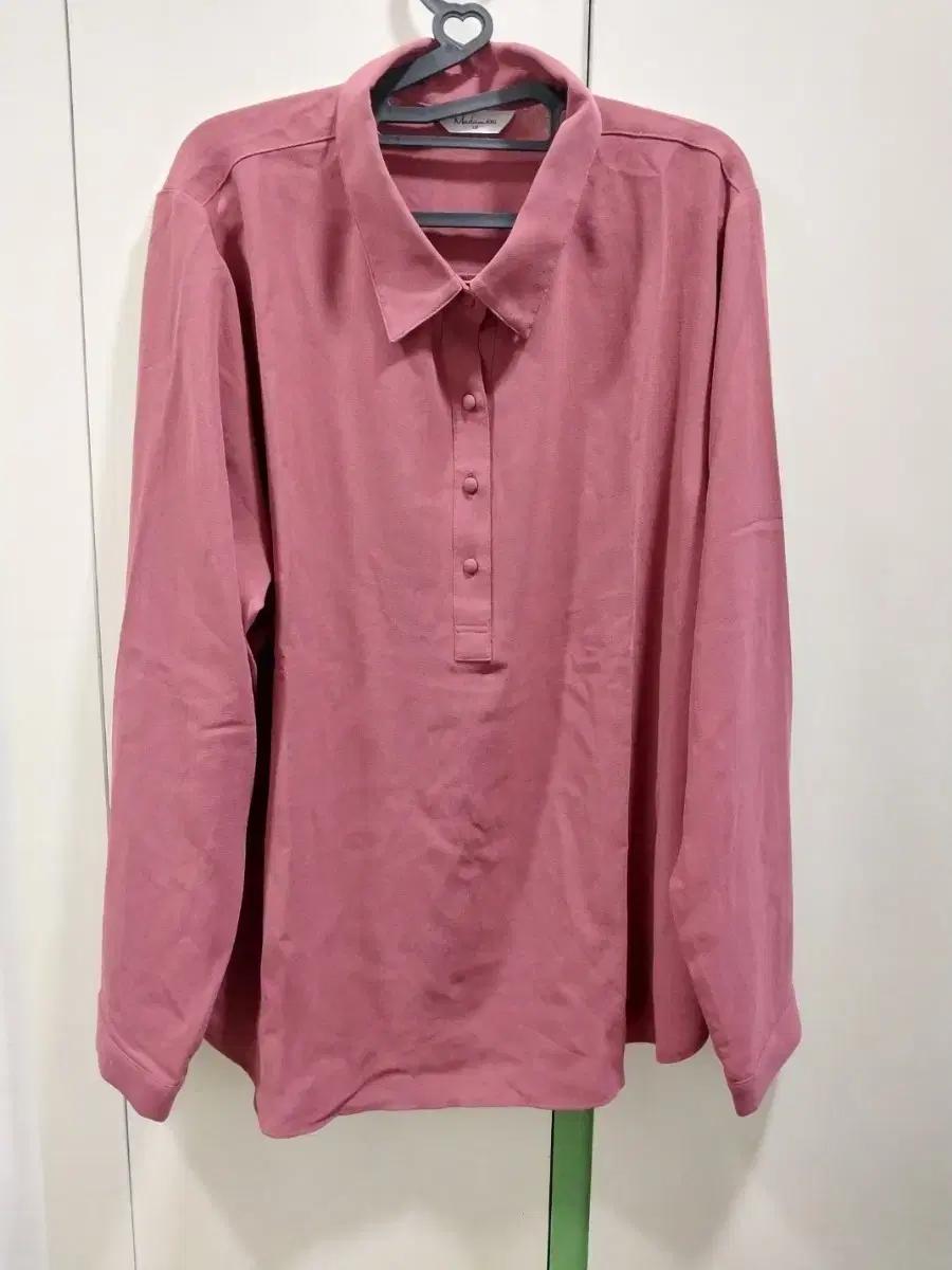 110사이즈 마담4060 핑크 블라우스 긴팔