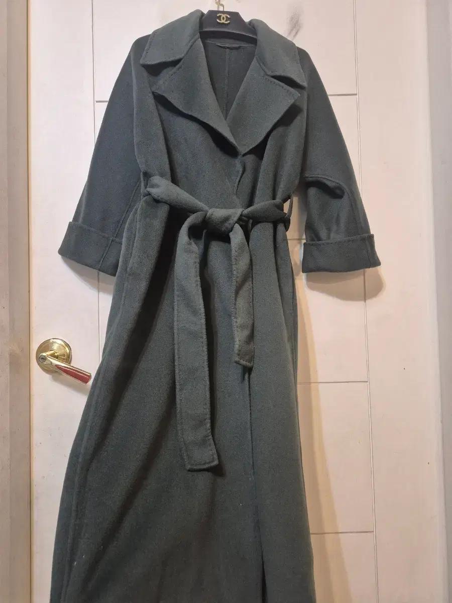 미착용새상품)울캐시미어 스티치핸드메이드 롱코트