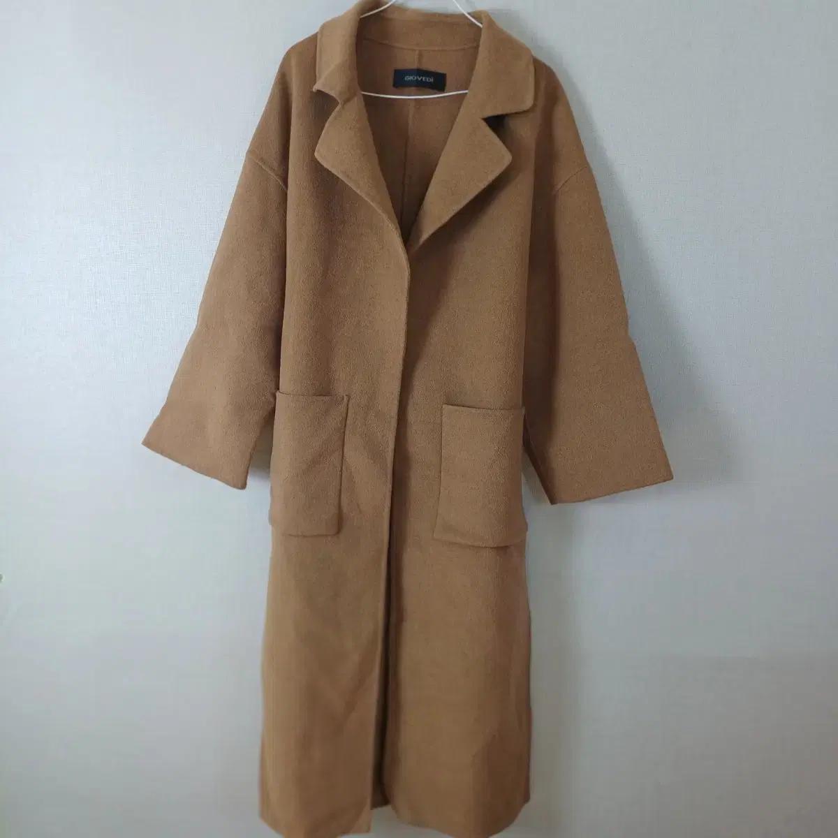 여성 브라운 카멜 롱코트 겨울 코트 사이즈 프리사이즈