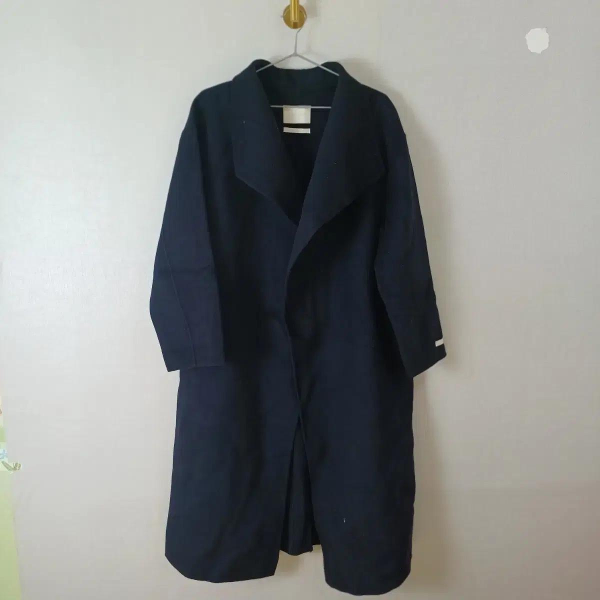 여성 네이비 겨울 코트 핸드메이드 m