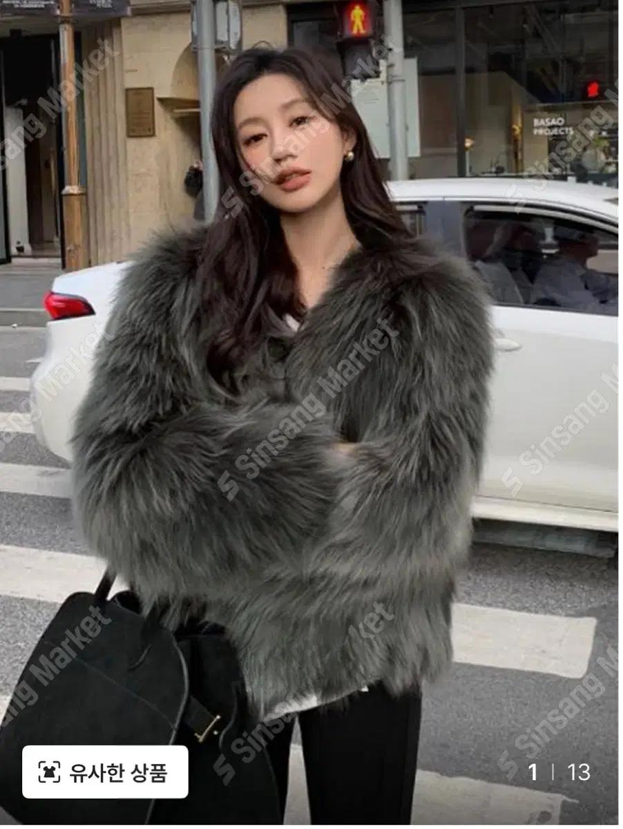 *할인* 뮤라인 퍼자켓 데이트룩 여친룩 파티룩 연말룩