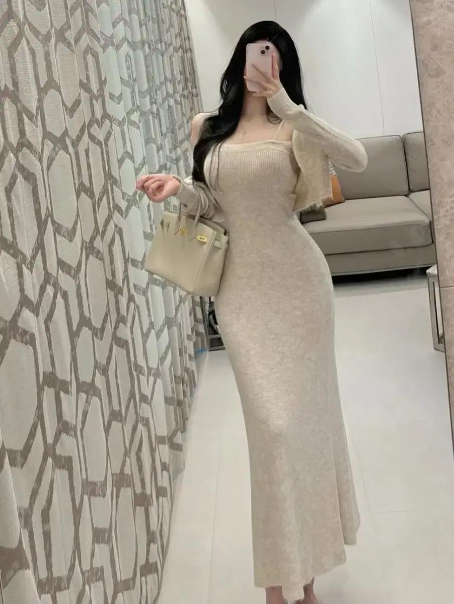 [무료배송](새상품) 울앙고라니트롱원피스가디건세트투피스웨교환환불불가