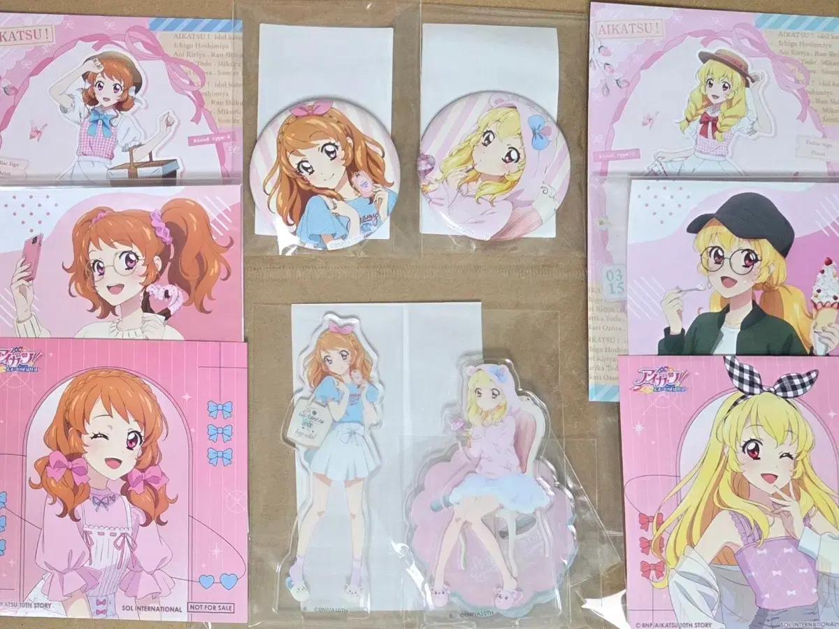 아이카츠 아이엠스타 아카리 이치고 스타일샵 아크릴 캔뱃지 엽서 스티커