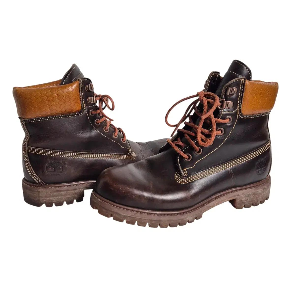 265) 팀버랜드 6인치 워터프루프 다크 브라운 레더 워커 부츠