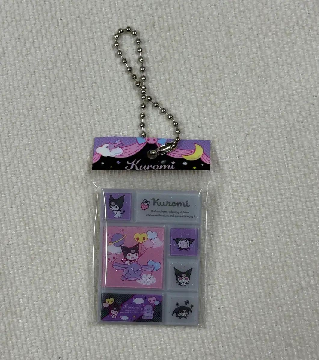 반다이 산리오 쿠로미 쿠로 타일씰 타일 스티커 미니어처 참 가챠 키링
