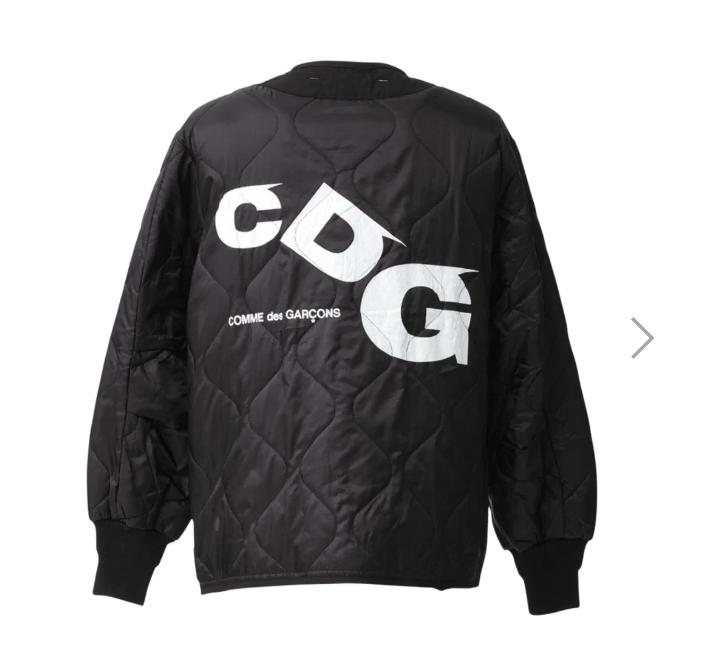 [새상품/XL] 꼼데가르송 CDG 알파인더스트리 라이너 깔깔이 자켓 블랙