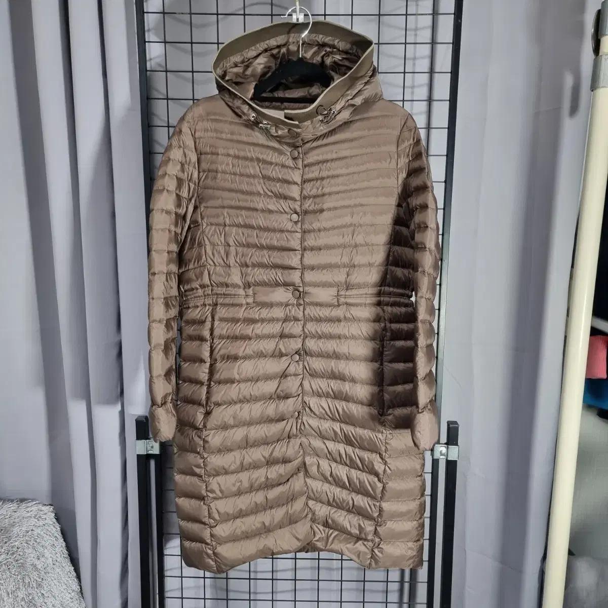 올리비아 로렌 경량 롱패딩 여성 구스 다운 후드 점퍼 95