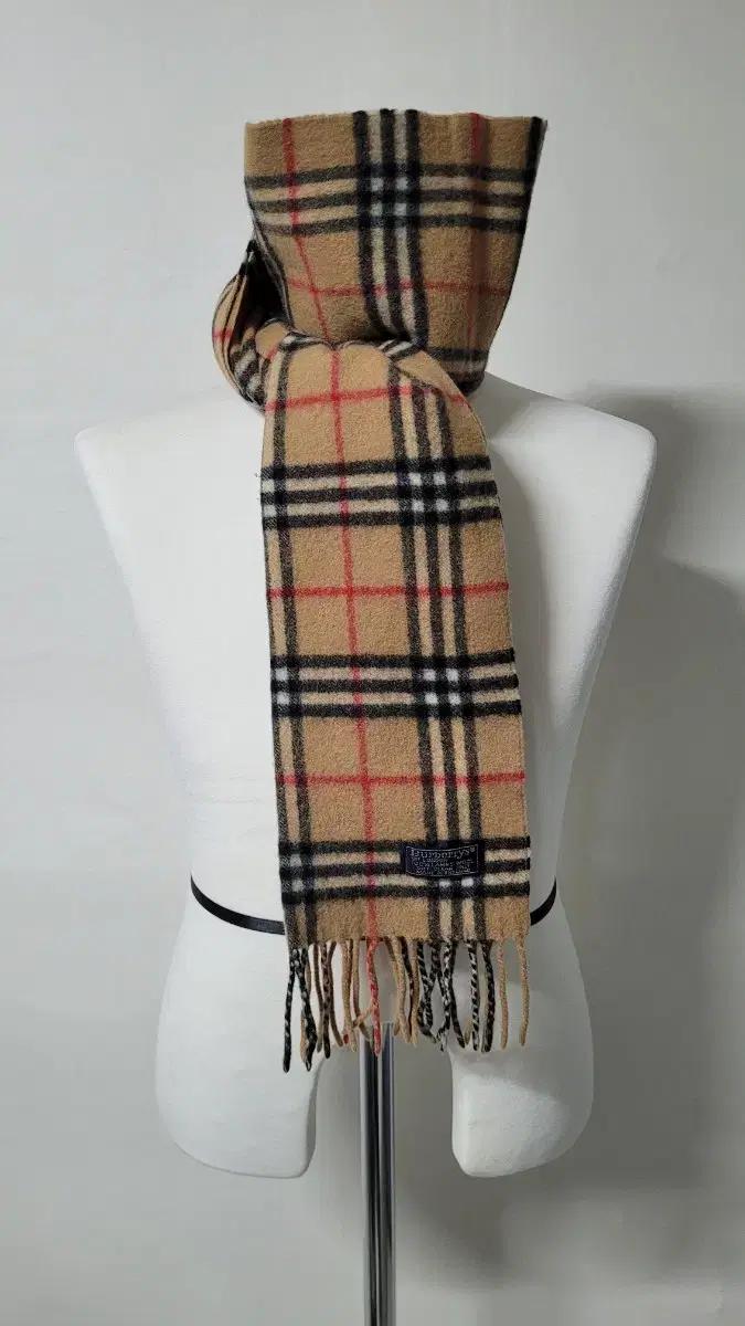 Burberrys버버리 90's빈티지 베이지 체크 램스울 머플러목도리