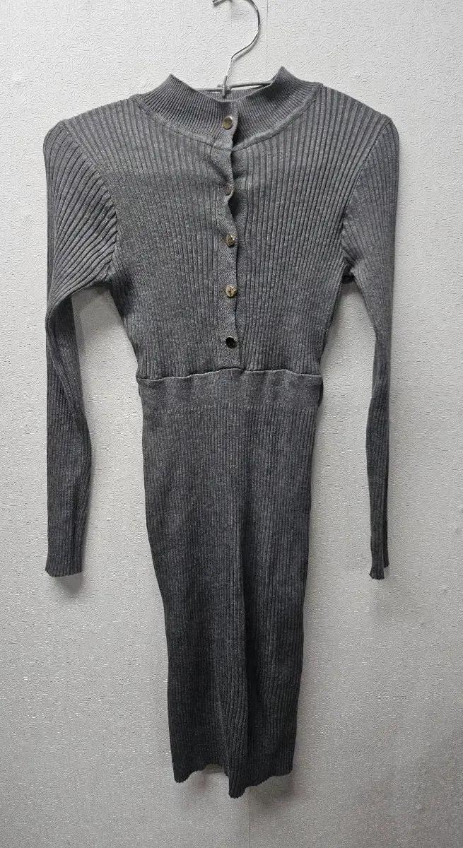 GGPX   골지 니트 롱 원피스 그레이  F