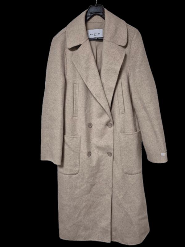 머스트비 핸드메이드 정품 오트밀 여자 추동초겨울 여성 모직롱코트자켓90