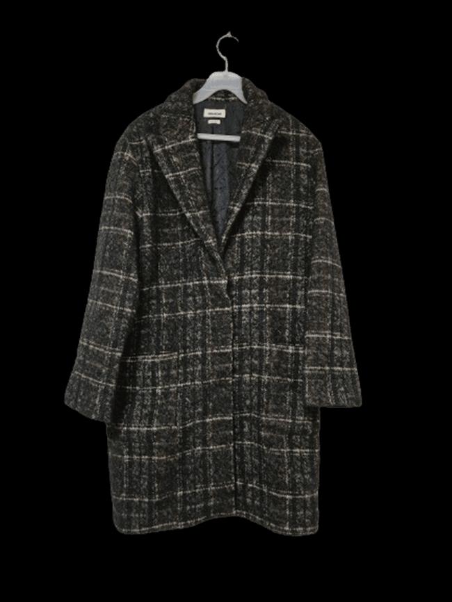 쟈딕앤볼테르 정품 타탄체크 알파카 여자 겨울용 여성 울 모직코트자켓66