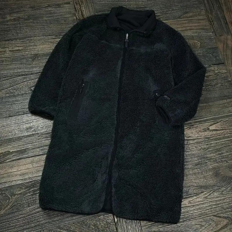 몽벨 리버시블 양면 루즈핏 쉐르파 뽀글이 집업 코트 블랙 M17521