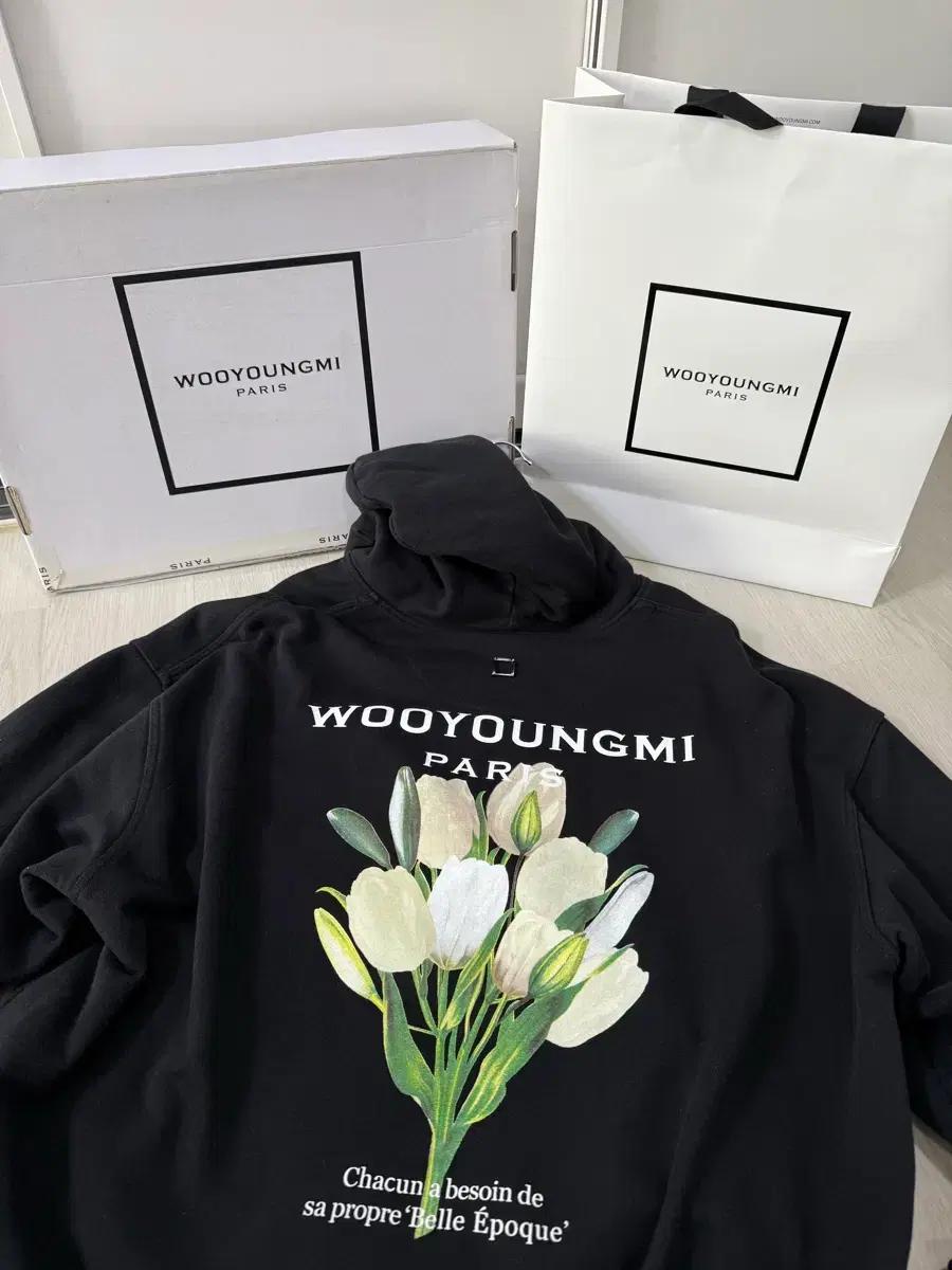 우영미 플라워 튤립 후드티 52size