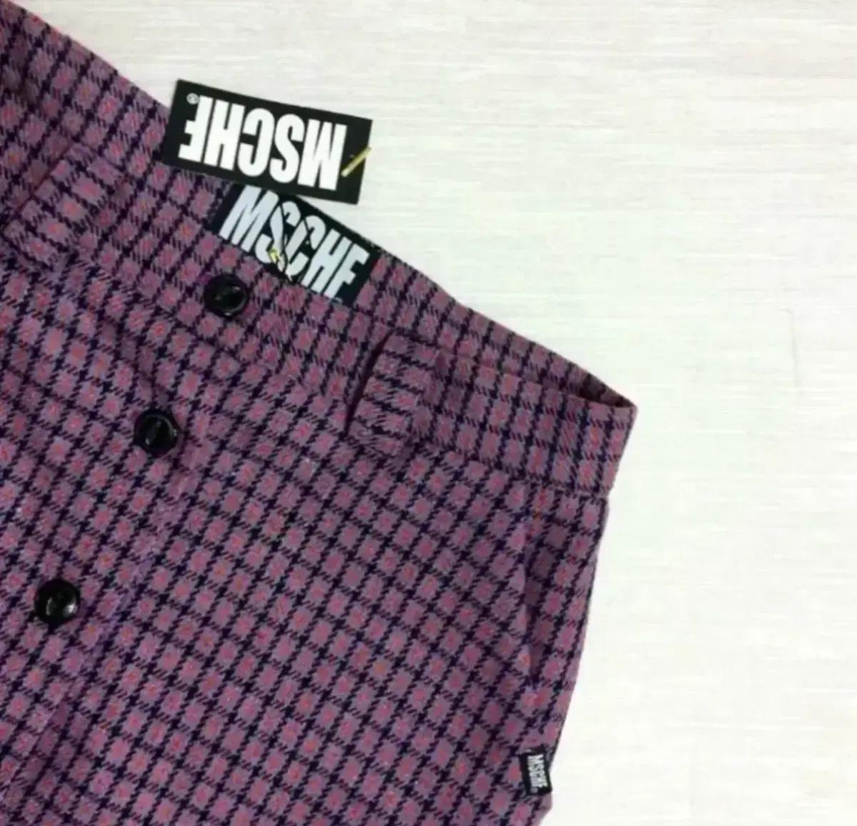 미스치프 울 체크 스커트 치마 샤넬 st 스커트