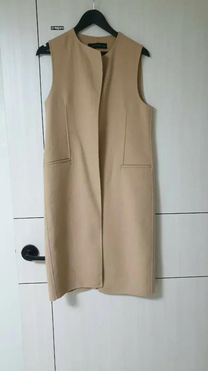 zara 자라 베이지 롱 조끼 핸드메이드 울코트 베스트