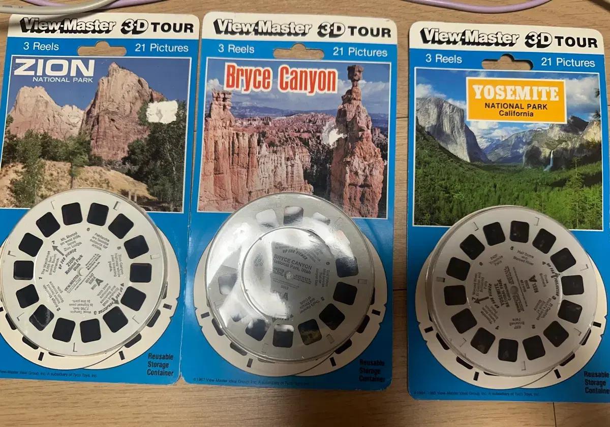 View-Master 3D Tour 국립공원 3개 세트 미개봉