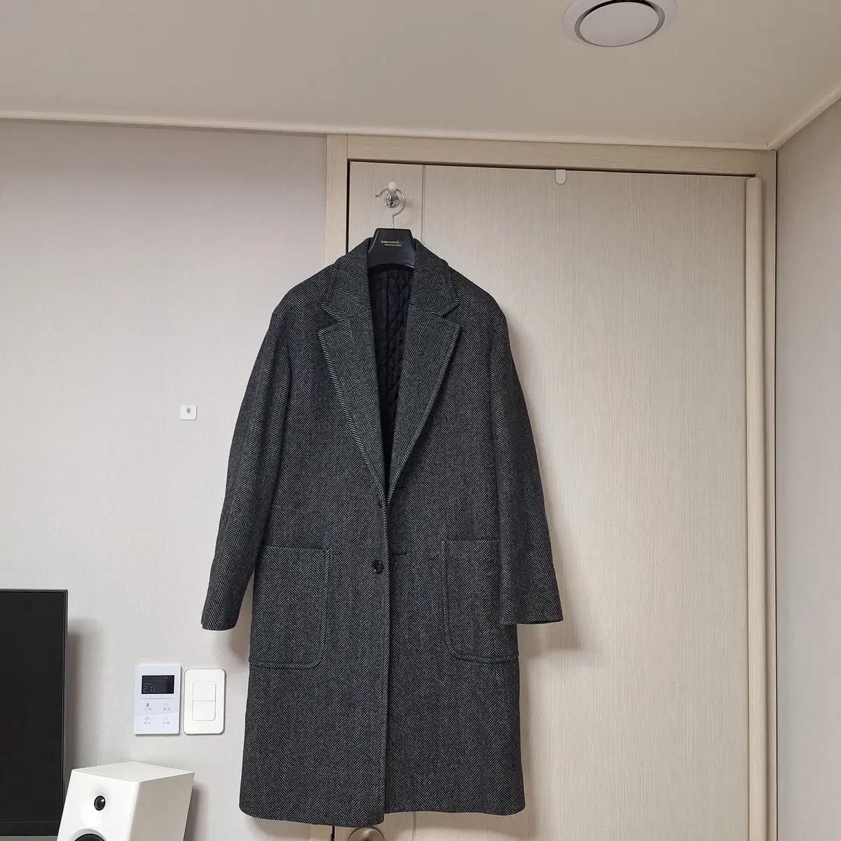 빈폴 울 블렌드 헤링본 코트