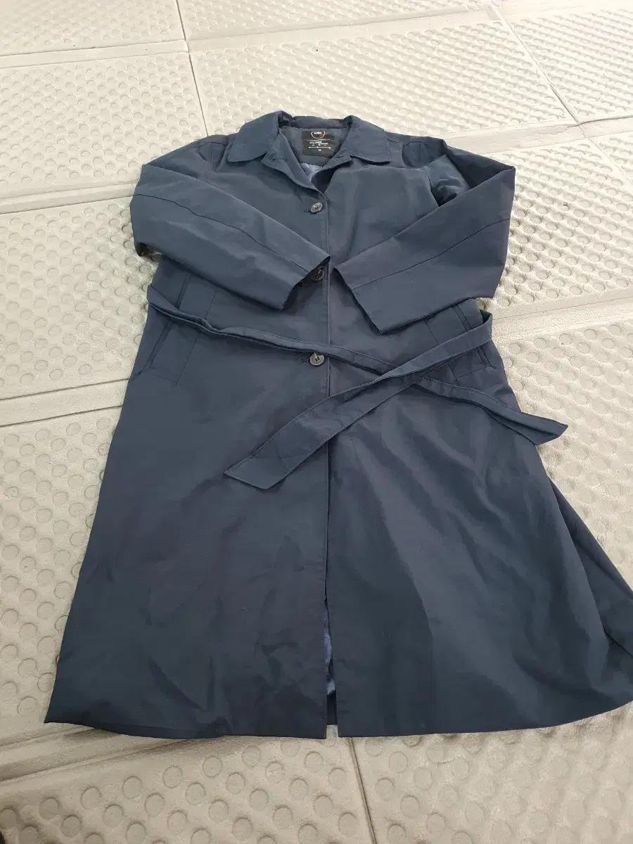 Unknown 여성 네이비 롱 트렌치코트