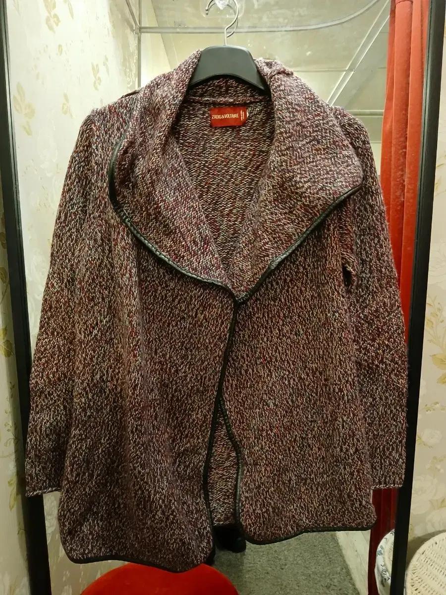 7/11 쟈딕앤볼테르 여성 M 알파카 울 니트 가디건