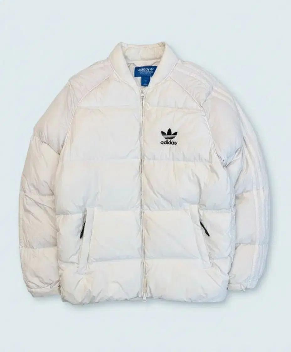 [판매] 아디다스 화이트 생크림 패딩 점퍼 져지 후드집업 adidas