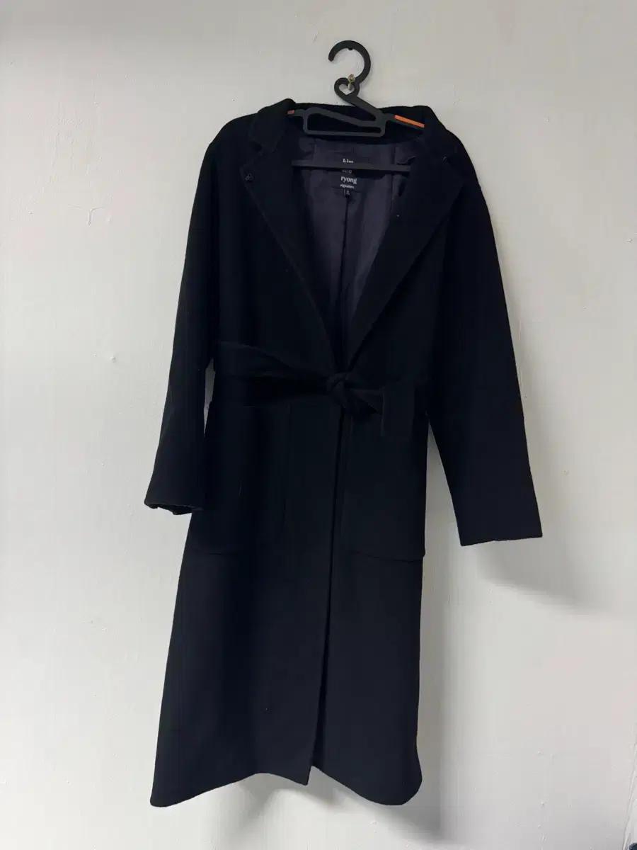 여성 김서룡 캐시미어 혼용 벨티드 미니멀 코트