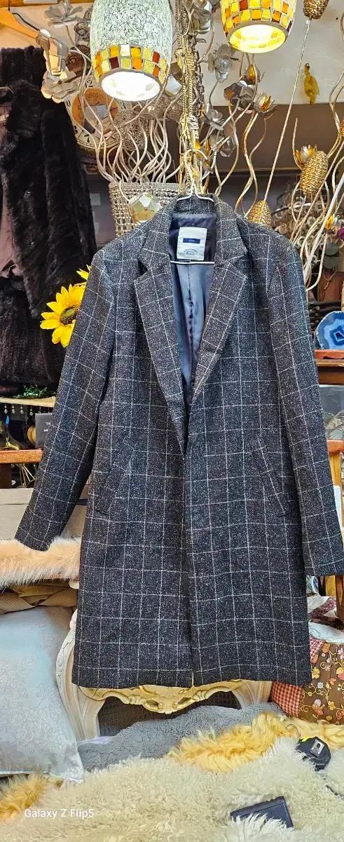 JMe체크 남성롱코트